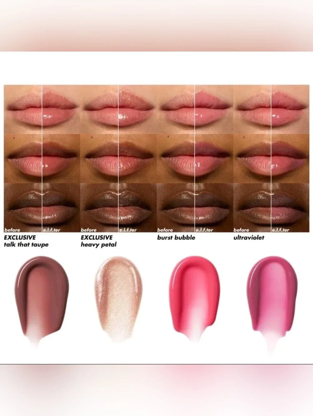 e.l.f. Glow Reviver Plumping Lip Oil Kit — 4 Piece Set